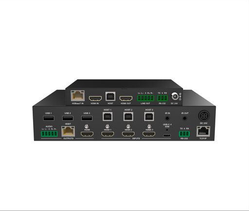 4x2 HDMI/USB-C 4K 18Gbps Multi-format Collaboration Switcher with HDBaseT 3.0 100m Out