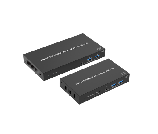 USB 3.2 Gen 1 Extender (100m) with Dual USB-C In & Video Out