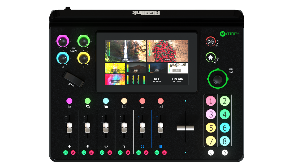 4K multi-channel streaming video mixer RGB LINK mini-mx