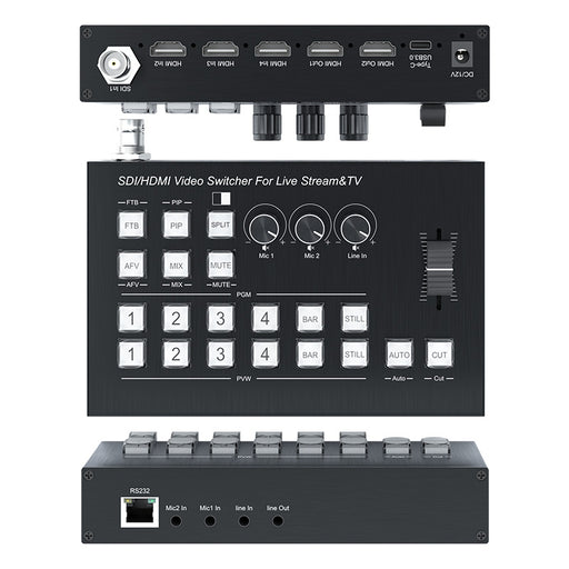4 Channels SDI/HDMI Video Mixer Switcher for Live Streaming Switcher