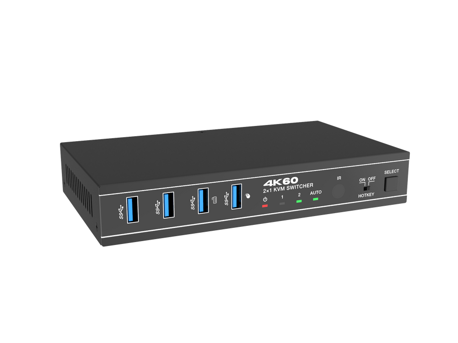 4K60 2x1 HDMI/USB-C KVM Switcher