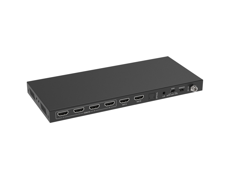 4x2 HDMI 2.0 Matrix Switcher with Audio Extractor/Scale/ARC/EDID function- CAD-MXB42AC