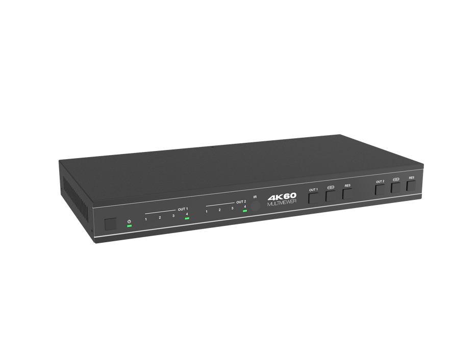 18Gbps 2x2 HDMI Matrix Switcher with Audio Extractor- CAD-MXB22AC