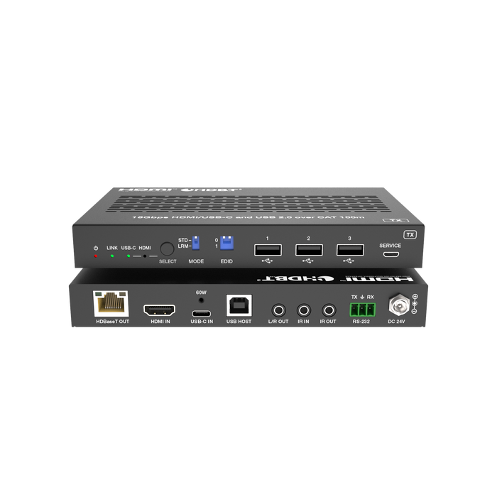 18Gbps HDMI/USB-C over HDBaseT 3.0 Extender (100m) with USB 2.0