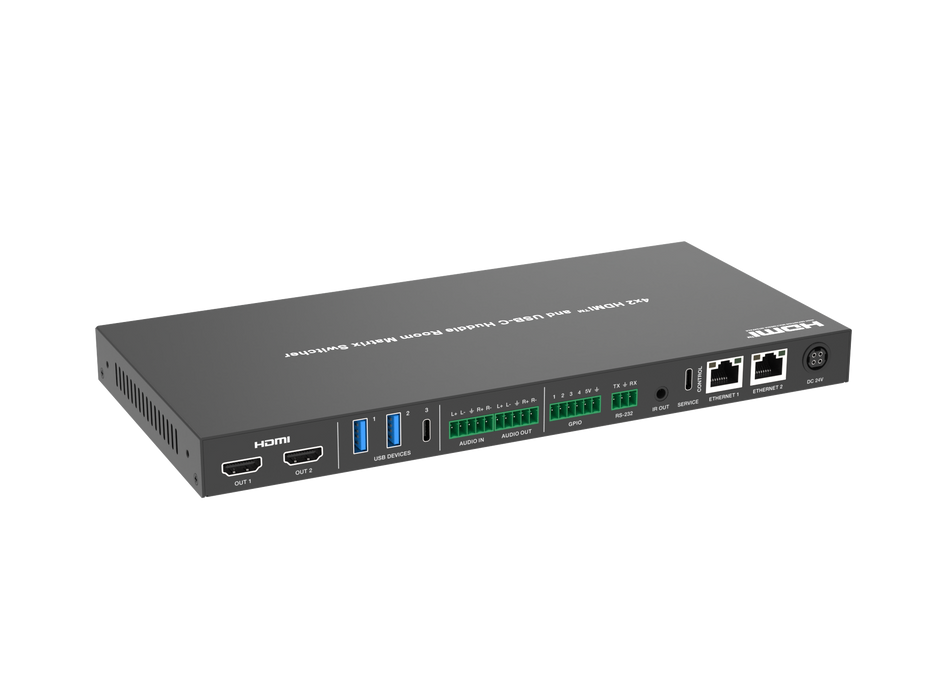4x2 HDMI™ and USB-C Huddle Room Switcher- Model No CADHUB42