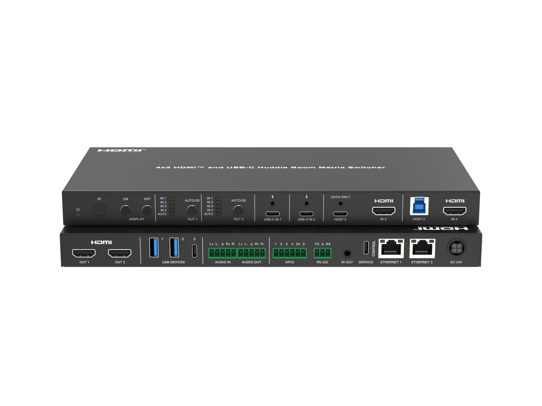 4x2 HDMI™ and USB-C Huddle Room Switcher- Model No CADHUB42