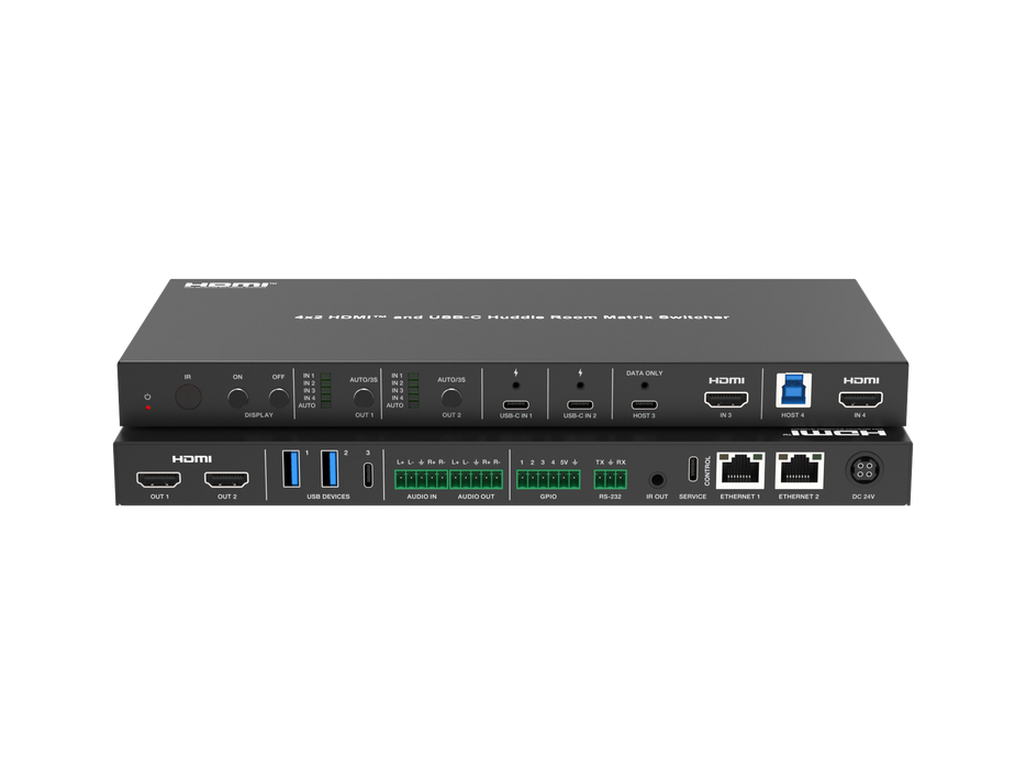 4x2 HDMI™ and USB-C Huddle Room Switcher- Model No CADHUB42