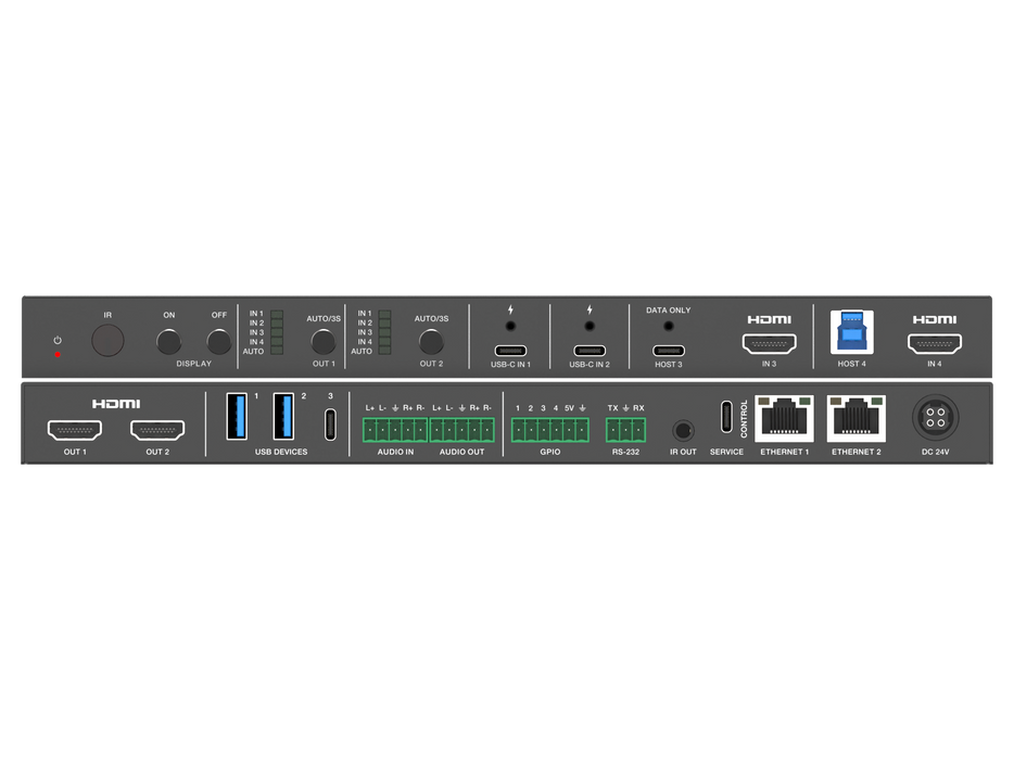 4x2 HDMI™ and USB-C Huddle Room Switcher- Model No CADHUB42
