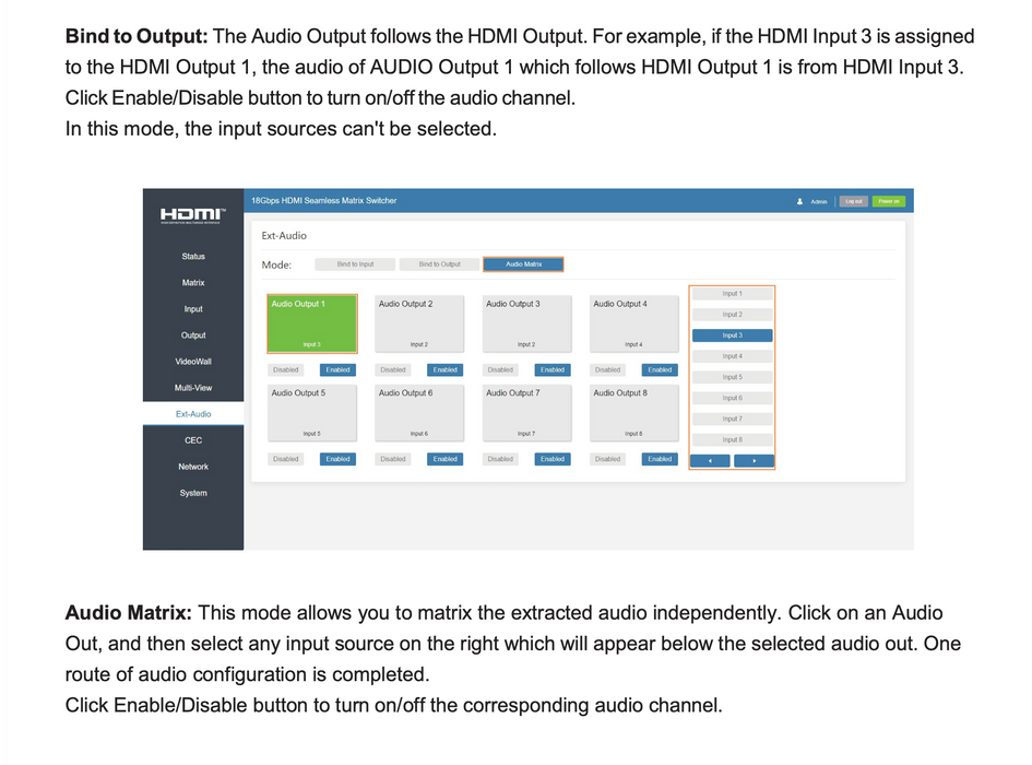 18Gbps 8x8 Seamless Matrix with Multi-view- CAD-MXB88VW