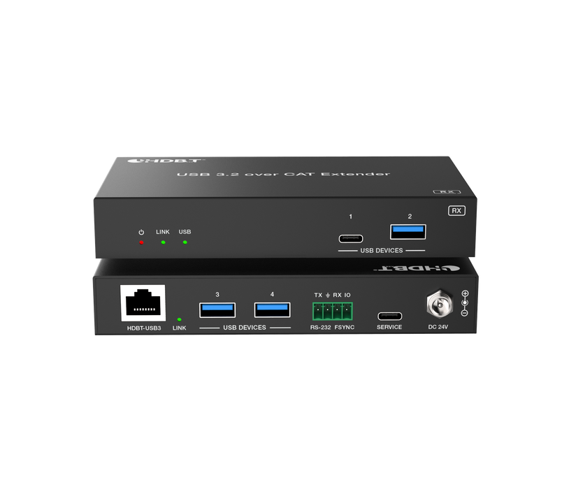 USB 3.2 Gen 1 -Extender 100m (Wall Plate/Box)