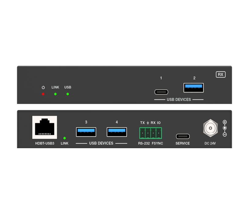 USB 3.2 Gen 1 -Extender 100m (Wall Plate/Box)