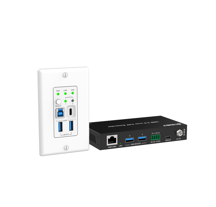 USB 3.2 Gen 1 -Extender 100m (Wall Plate/Box)