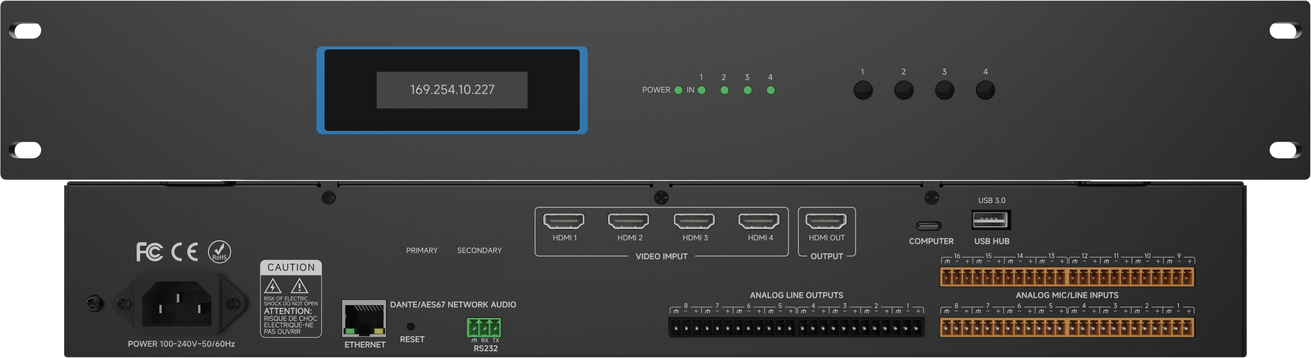 DSP MATRIX/ ATS/ Voice Tracking / Seamless Switching / AES/ANS/ DANTE- Meeting Master Series