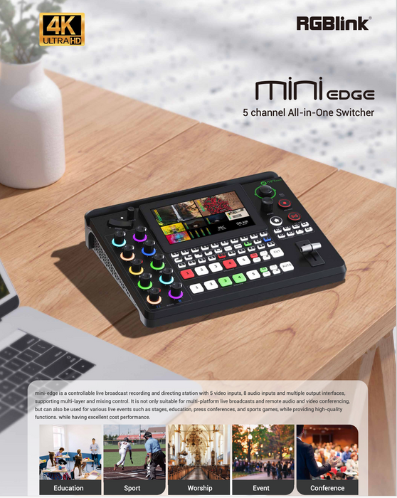 RGB Link mini-edge, 5 Channel All-in-One Switcher.