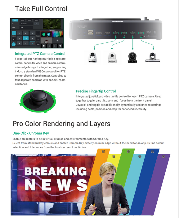 RGB Link mini-edge, 5 Channel All-in-One Switcher.