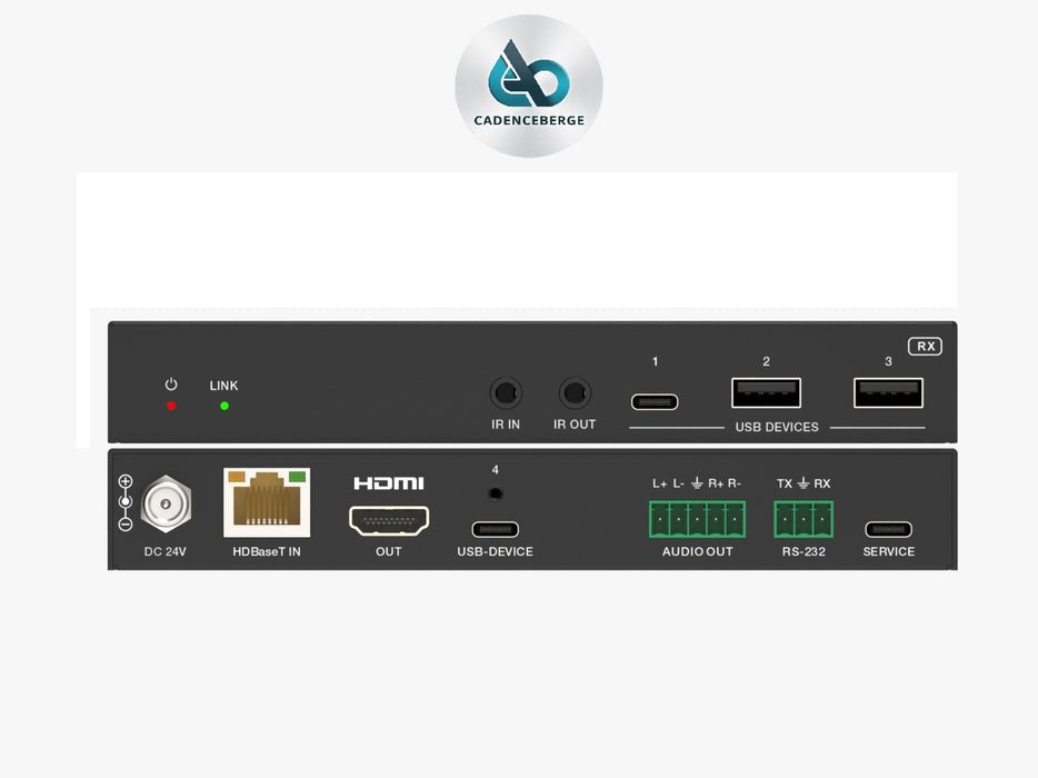 4K60 HDBaseT 2.0 Extender (100m) with HDMITM/USB-C Dual Inputs - CADHPEHB100HCU2K