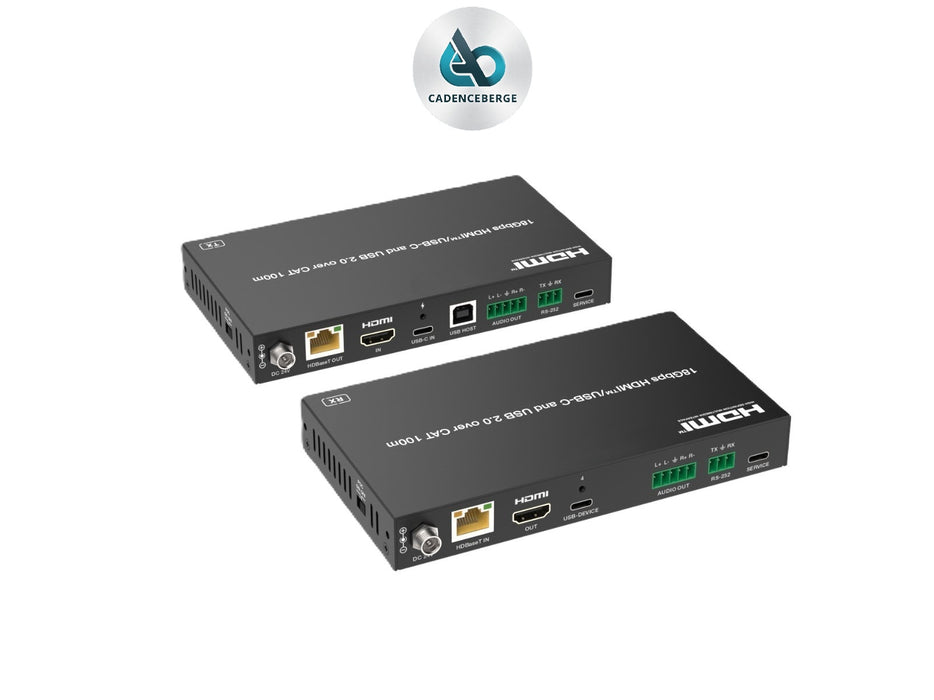 4K60 HDBaseT 2.0 Extender (100m) with HDMITM/USB-C Dual Inputs - CADHPEHB100HCU2K