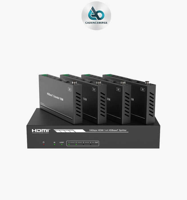 18Gbps HDMI 1×4  HDBaseT Splitter - MODEL CAD-HCSPB14H150